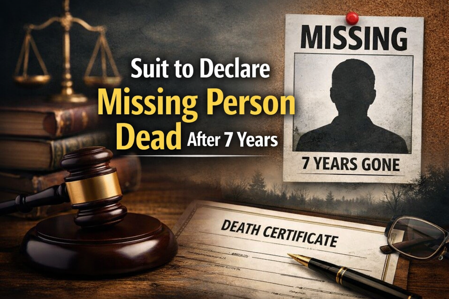Suit to declare missing person dead after passing of 7 years